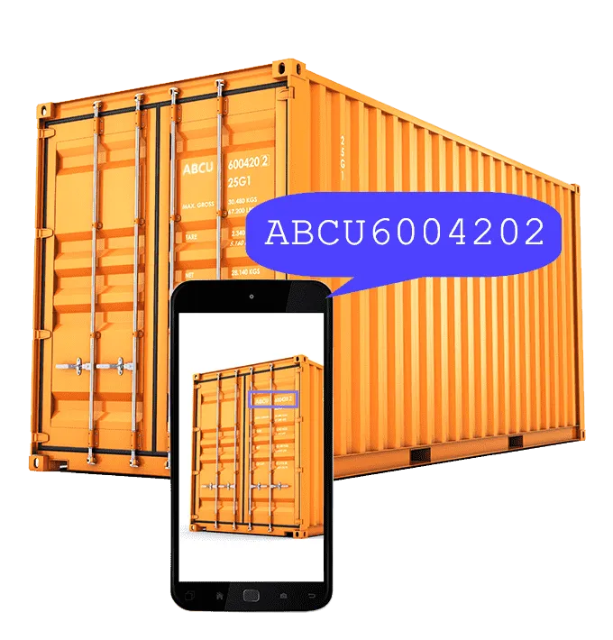 QBoss mobile app showing container identification